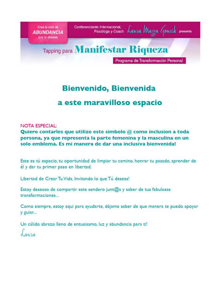 Tapping para Atraer Abundancia | PDF | Verdad | Temor