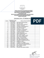 FSSS 2nd Waiting List 2023-2024