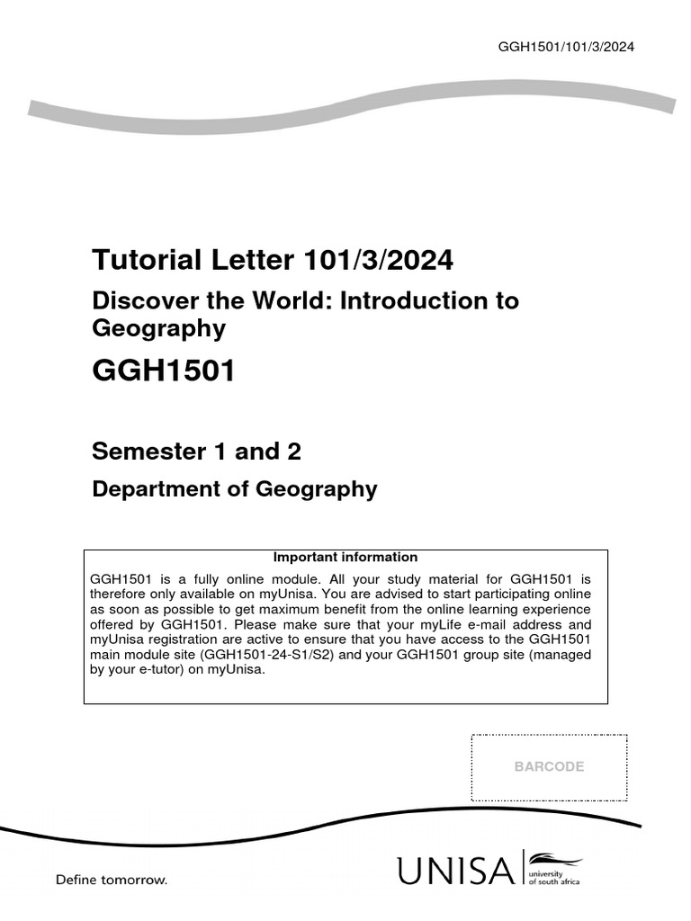 GGH1501 Online Module Overview | PDF