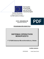 Programació Didáctica SISTEMA OPERATIVOS