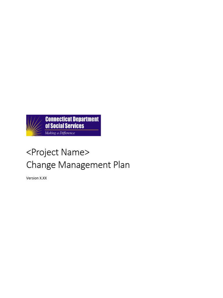 C Tdss Change Management Plan V 11 | PDF | Change Management | Project ...