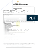 Ficha para Admissão