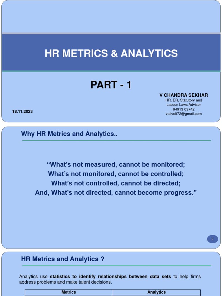 HR Metrics and Analytics | PDF