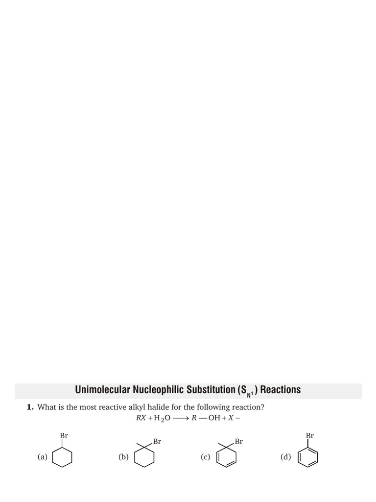 Sn1 Mechanism Objectives Pdf