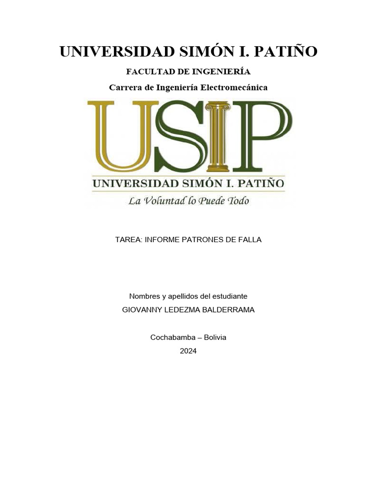 Tarea De Patrones De Falla Pdf