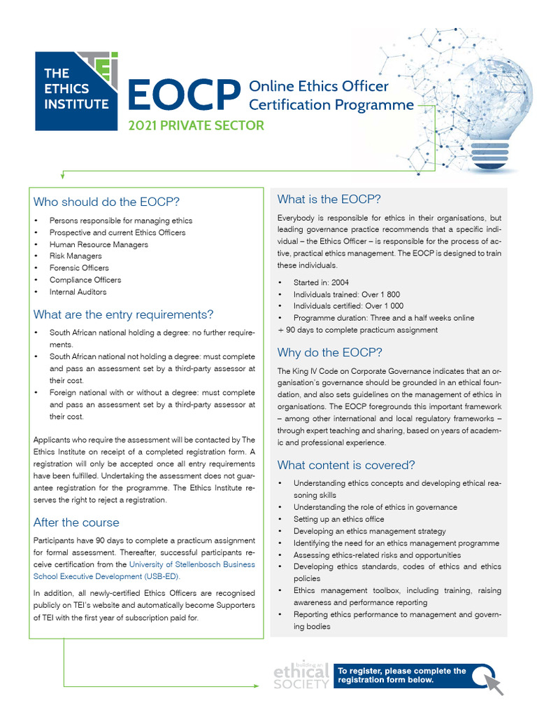 Certifide Ethics Officer | PDF | Governance | Business