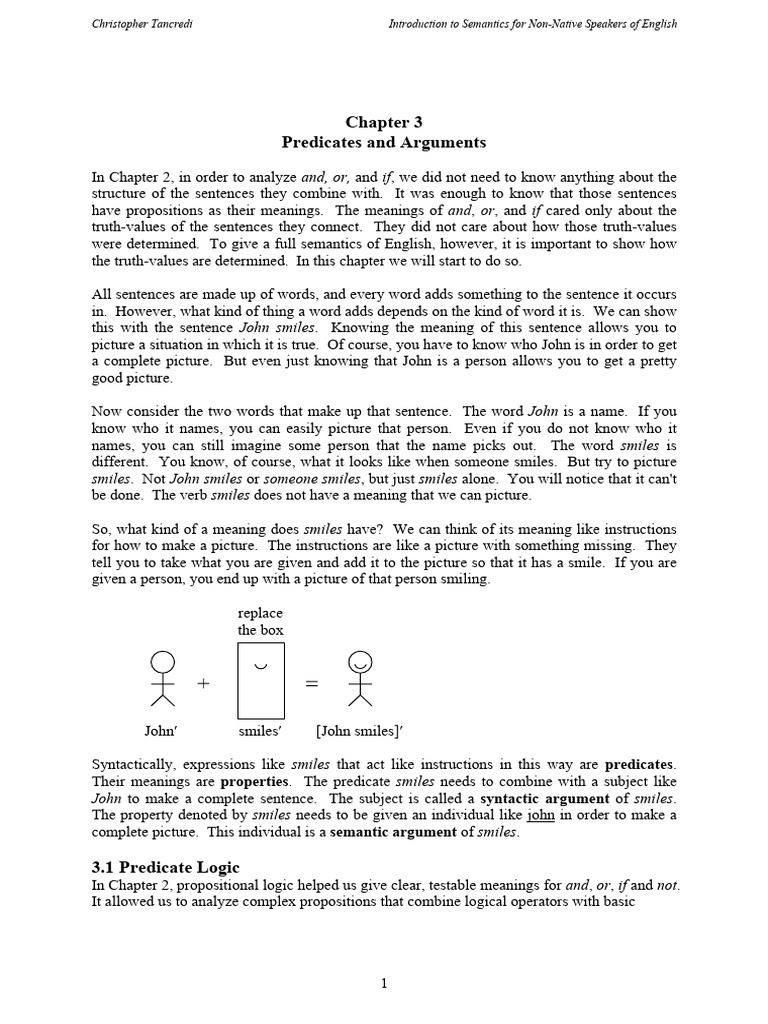 Introduction To Semantics For Non-Native Speakers of English, Chapter 3 ...