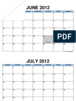 Calender June June 12 13