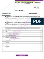 Accountancy: Cbse Class 11 Accountancy Sample Paper Set-3 (Answers)