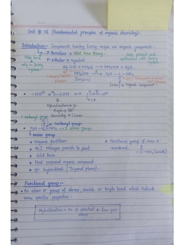 Chemistry Notes ... Chapter# 3 (Fundamental Principles) ... Organic | PDF