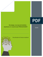 Strategie Rozvoja Kritickeho Myslenia Vo Vyucovani Pedagogiky