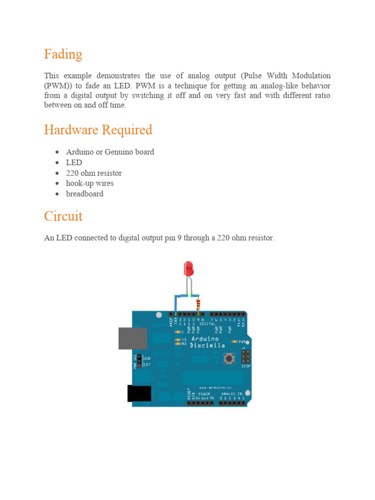 5c - Fading - Analog Write | PDF | Computers