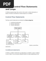 Python Control Flow Statements and Loops