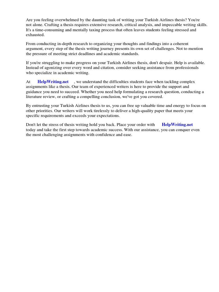 Turkish airlines thesis pdf business class airlines