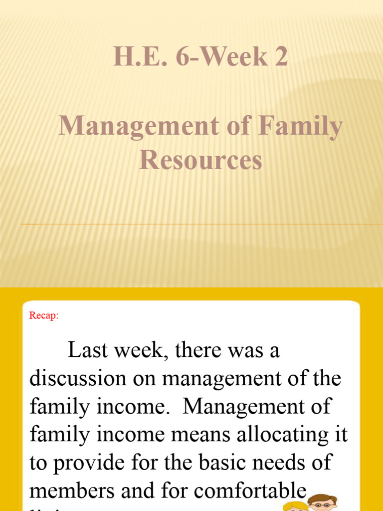 He 1 1 Management Of Family Resources Pdf