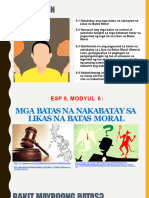 Modyul 6 Batas Na Likas Na Batas Moral