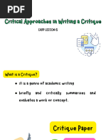 EAPP Critical Approaches in Writing A Critique