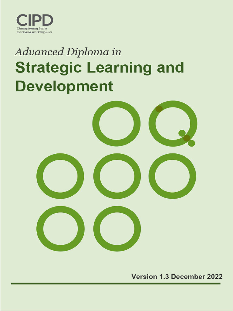 CIPD Advanced Diploma in Learning & Development | PDF | Educational ...