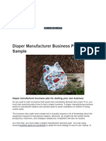 Diaper Manufacturer Business Plan Sample: Contact Us