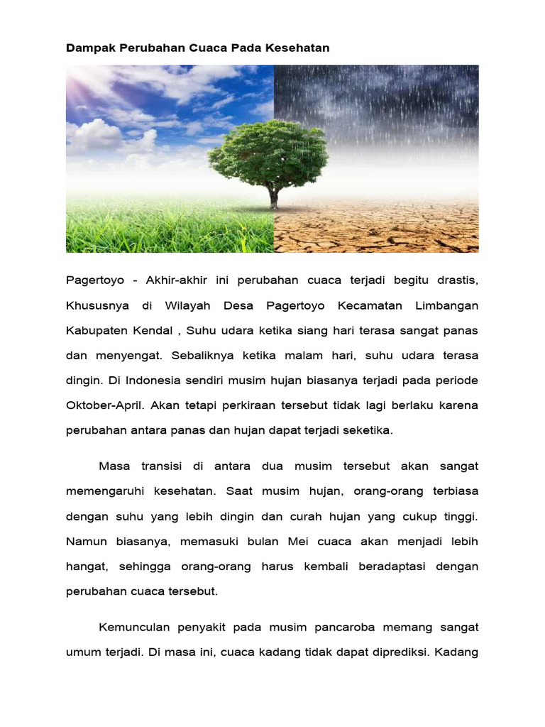 Perubahan cuaca ekstrem di musim hujan picu gangguan kesehatan