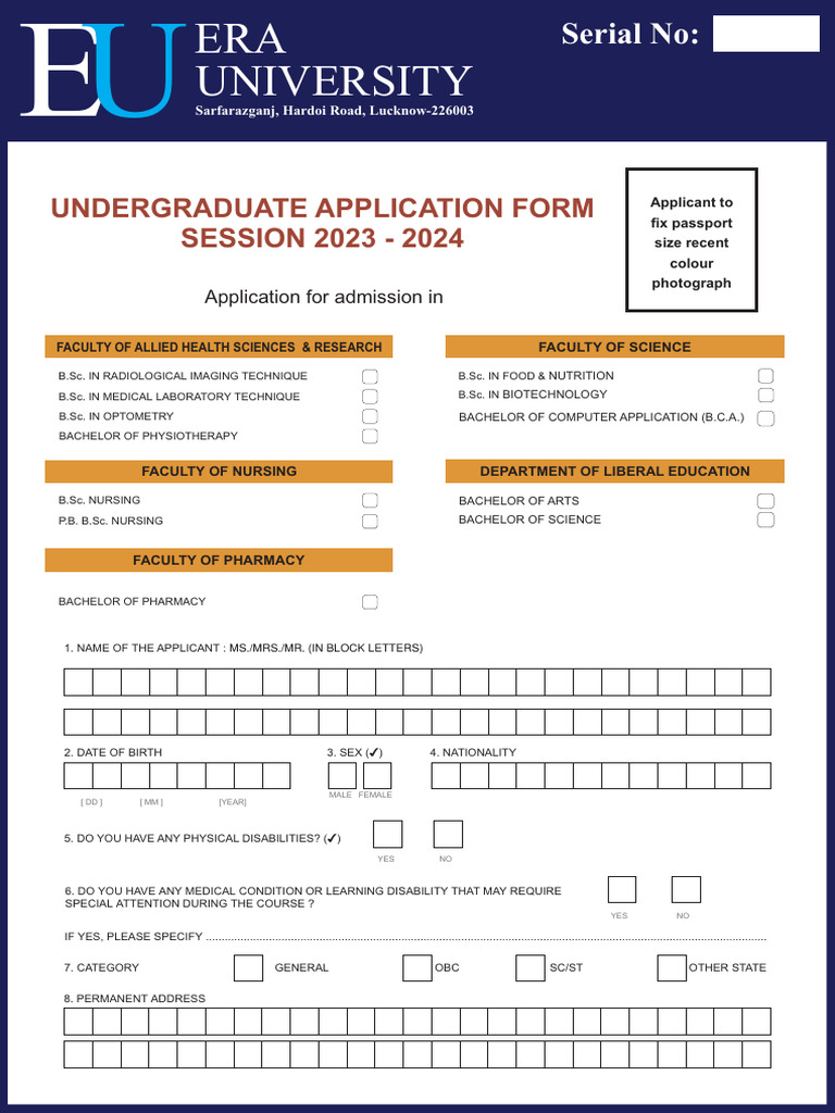 Ug Form | PDF