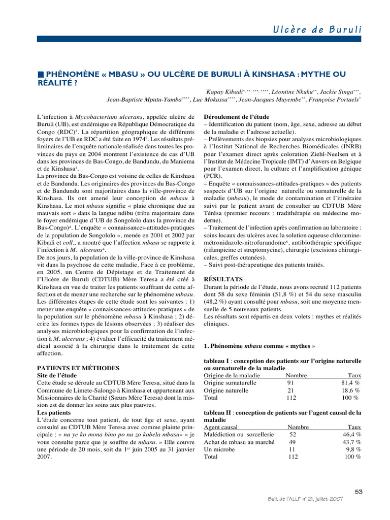 Traitement du mbasu à Kinshasa | PDF | Spécialités médicales | Médecine ...