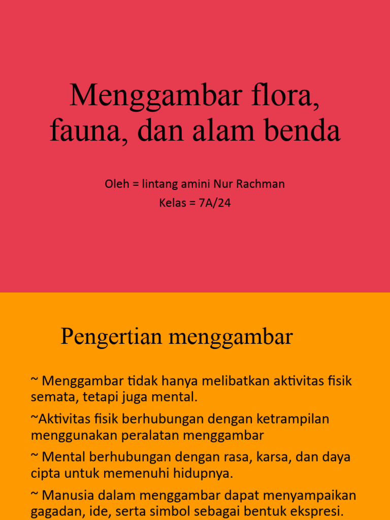 Menggambar Flora, Fauna, Dan Alam Benda | PDF