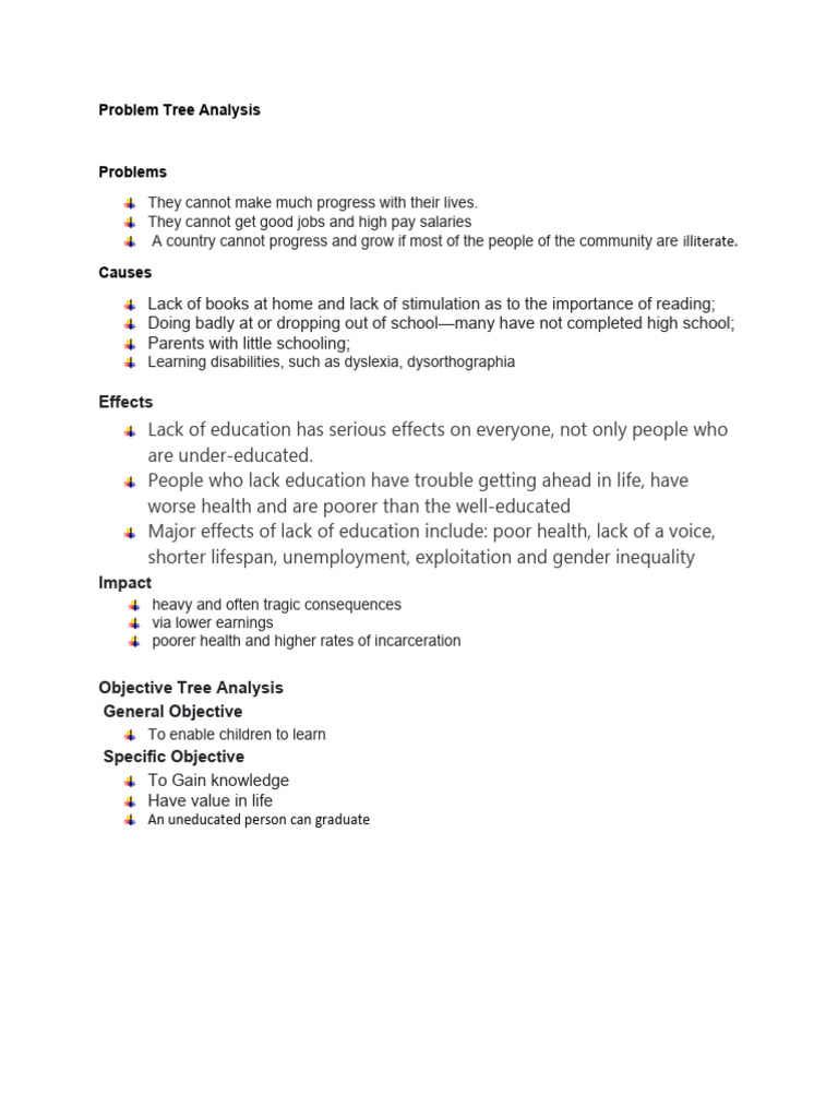 Problem Tree Analysis | PDF