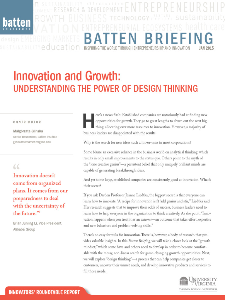 Embracing Design Thinking for Innovation | PDF | Mindset | Design Thinking