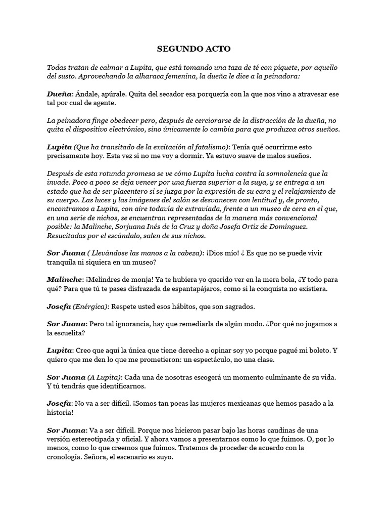 Acto 2 Obra de Teatro | PDF