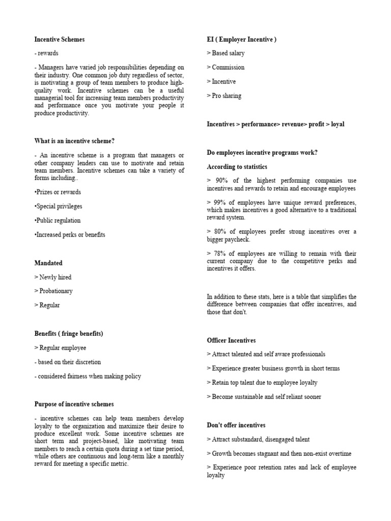 Effective Incentive Schemes for Managers | PDF | Incentive | Employment