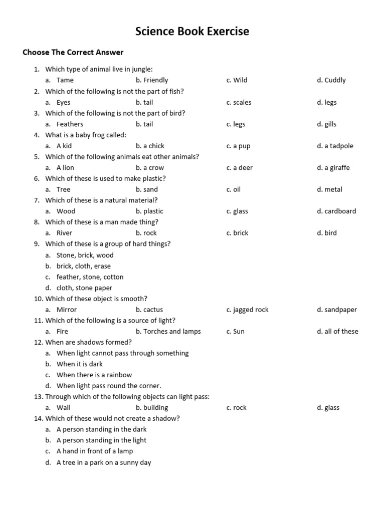Science Book Exercise | Download Free PDF | Moon