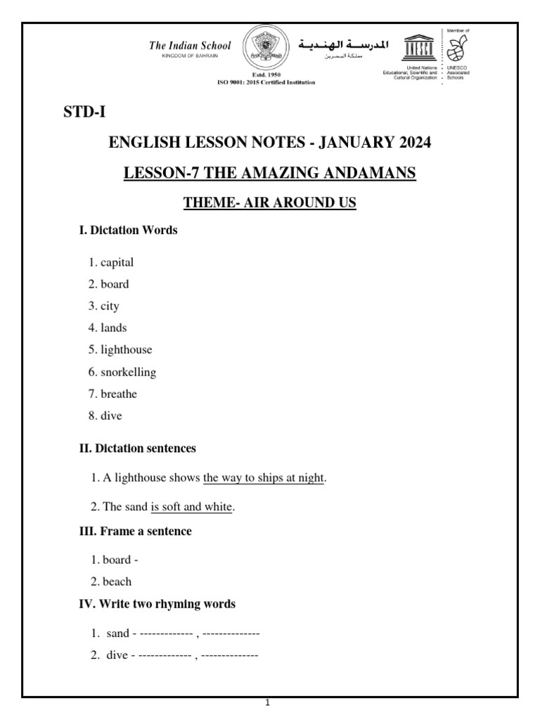 I-January-2024-Lesson Notes-1 | PDF | Workweek And Weekend
