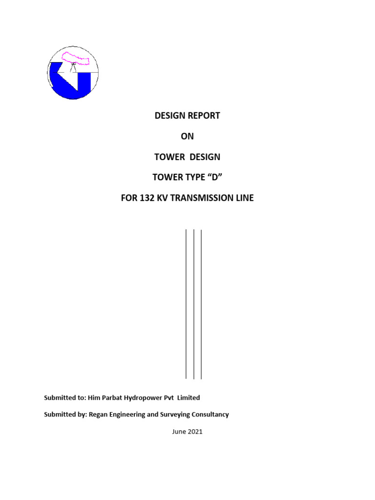 132 KV Transmission Line Tower Design | PDF | Strength Of Materials ...