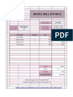 Hotel Bill Invoice Template