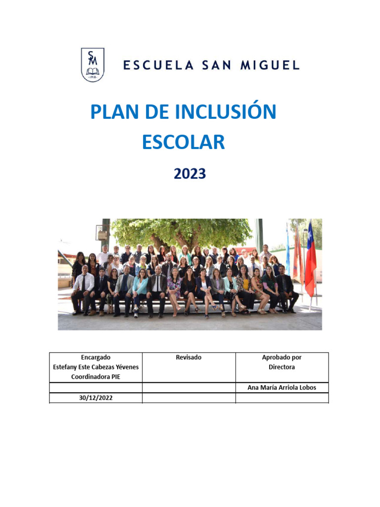 Plan de Apoyo A La Inclusion 2023 - Compressed | PDF | Inclusión ...
