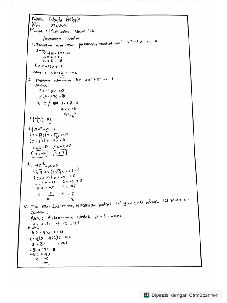 Tugas 2 Matematika | PDF
