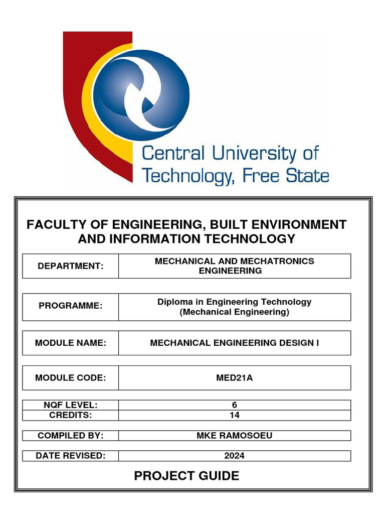Mechanical Engineering Design Project Guide | PDF | Engineering | Science