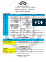 Calendario Do 2o Trimestre