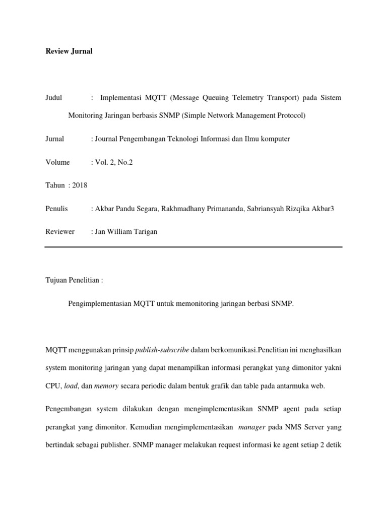 Implementasi mqtt message queuing telemetry transport pada sistem pdf
