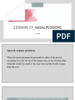 Lesson 13 - Nasal Plosions TN Vs DN