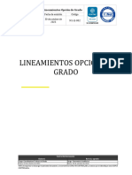 Lineamientos Opcion de Grado