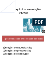 Reações Químicas em Soluções Aquosas