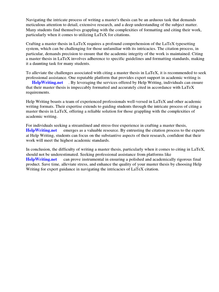 How To Cite Master Thesis Latex Download Free PDF Thesis Page Layout
