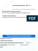 Accounting For Events After The Reporting Date