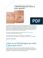 Hidroterapia de Colon