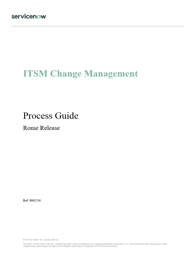 ITSM Change Management Process Guide | PDF | Business | Finance & Money ...