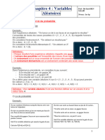 Cours N°4 Variables Aléatoires Cours Élèves