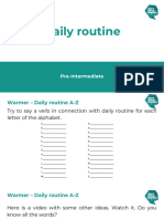 W2L1 Pre-Intermediate Daily Routine