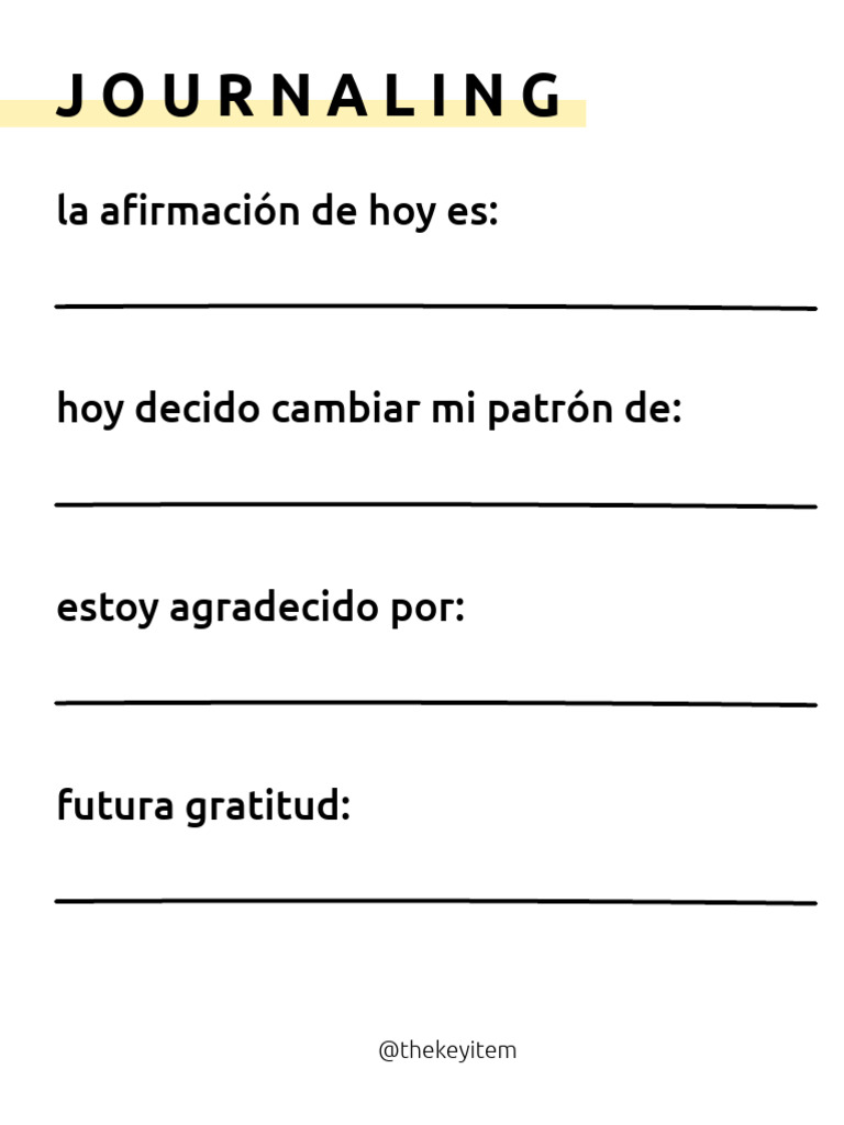 Journaling Plantilla Gratis Tki (1) | PDF